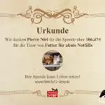 Tierschutz Spende Dezember 2018