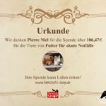 Tierschutz Spende Dezember 2018